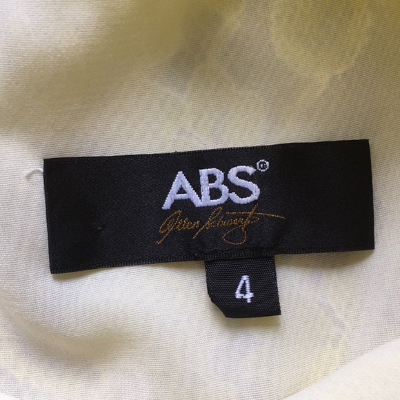 ABS yellow cap sleeve lace flare dress - Picture 5 of 5